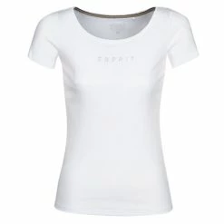 Esprit T-SHIRTS LOGO T-shirts & Polos Couleur Blanc