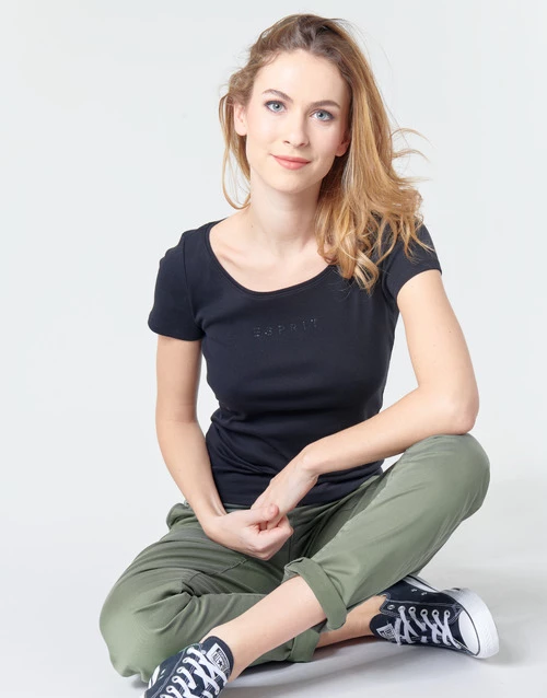 Esprit T-SHIRTS LOGO T-shirts & Polos Couleur Noir 7 Esprit T-SHIRTS LOGO T-shirts & Polos Couleur Noir – Image 5