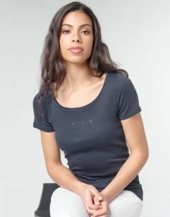 Esprit T-SHIRTS LOGO T-shirts & Polos Couleur Marine -Esprit Soldes Boutique 16643032 500 E