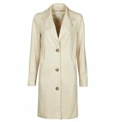 Esprit SUEDE COAT Manteaux Couleur Beige -Esprit Soldes Boutique 18925603 500 A