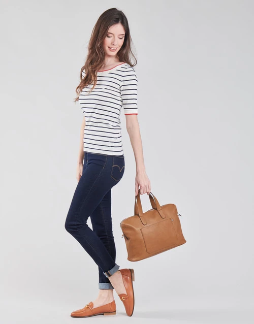 Esprit RAYURES COL ROUGE T-shirts & Polos Couleur Blanc 5 Esprit RAYURES COL ROUGE T-shirts & Polos Couleur Blanc – Image 3