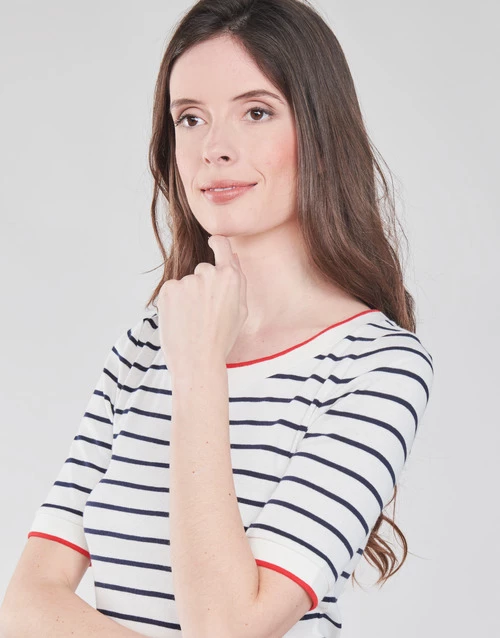 Esprit RAYURES COL ROUGE T-shirts & Polos Couleur Blanc 7 Esprit RAYURES COL ROUGE T-shirts & Polos Couleur Blanc – Image 5