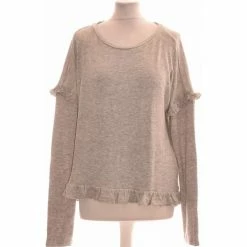 Esprit Top Manches Longues 36 - T1 - S Tops / Blouses Couleur Gris