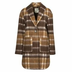 Esprit CHECK COAT Manteaux Couleur Marron 13 Esprit CHECK COAT Manteaux Couleur Marron -Esprit Soldes Boutique 20034749 500 A