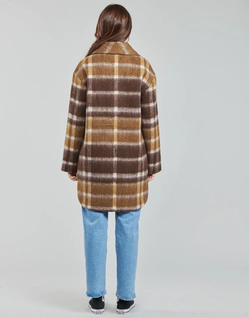 Esprit CHECK COAT Manteaux Couleur Marron 5 Esprit CHECK COAT Manteaux Couleur Marron – Image 3