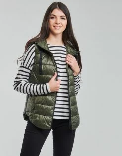 Esprit PER LL F TP VST Manteaux Couleur Kaki -Esprit Soldes Boutique 20034757 500 B