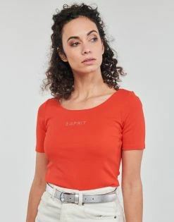 Esprit OCS F t sl T-shirts & Polos Couleur Rouge -Esprit Soldes Boutique 21237999 500 E
