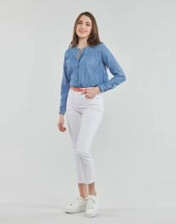 Esprit CLT ls blouse Chemises Couleur Bleu -Esprit Soldes Boutique 21238002 500 C