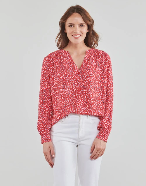 Esprit viscose blouse Chemises Couleur Rouge 3 Esprit viscose blouse Chemises Couleur Rouge – Image 2