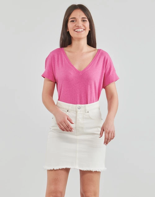 Esprit LINEN CO BLEND T-shirts & Polos Couleur Rose 4 Esprit LINEN CO BLEND T-shirts & Polos Couleur Rose – Image 2