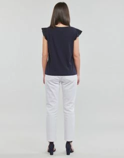 Esprit OCS fab mix T-shirts & Polos Couleur Marine -Esprit Soldes Boutique 21238008 500 D