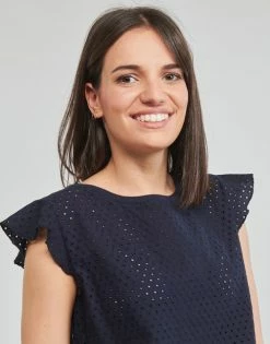 Esprit OCS fab mix T-shirts & Polos Couleur Marine -Esprit Soldes Boutique 21238008 500 E