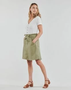 Esprit Ruffle Skirt Jupes Couleur Kaki -Esprit Soldes Boutique 21238011 500 C