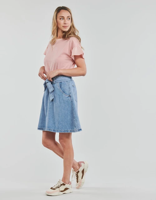 Esprit Tencel Skirt Jupes Couleur Bleu 5 Esprit Tencel Skirt Jupes Couleur Bleu – Image 3