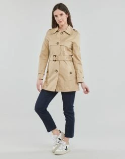 Esprit OCS LL TRNCH JK Manteaux Couleur Beige -Esprit Soldes Boutique 21238018 500 C