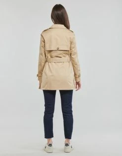 Esprit OCS LL TRNCH JK Manteaux Couleur Beige -Esprit Soldes Boutique 21238018 500 D