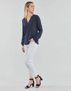 Esprit CORE Fluid Visc Chemises Couleur Marine -Esprit Soldes Boutique 21238022 500 C