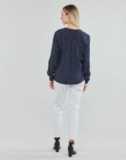 Esprit CORE Fluid Visc Chemises Couleur Marine -Esprit Soldes Boutique 21238022 500 D