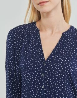 Esprit CORE Fluid Visc Chemises Couleur Marine -Esprit Soldes Boutique 21238022 500 E