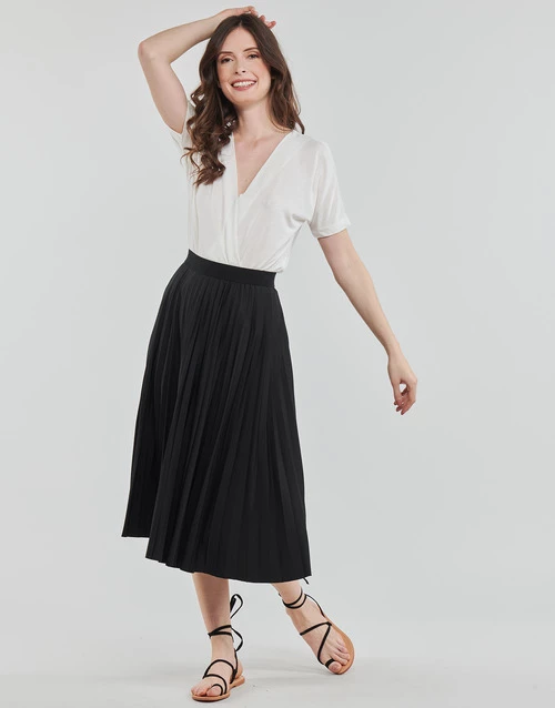 Esprit NOOS Pleate Jupes Couleur Noir 3 Esprit NOOS Pleate Jupes Couleur Noir – Image 2