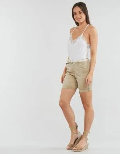 Esprit OCS Chino Short Shorts & Bermudas Couleur Beige -Esprit Soldes Boutique 21238031 500 C