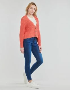 Esprit tape stitch car Pulls & Gilets Couleur Rose -Esprit Soldes Boutique 21238035 500 C