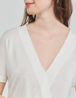 Esprit CLT wrap tshirt T-shirts & Polos Couleur Blanc -Esprit Soldes Boutique 21238038 500 E