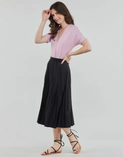 Esprit CLT wrap tshirt T-shirts & Polos Couleur Violet -Esprit Soldes Boutique 21238040 500 C