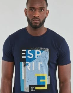 Esprit RCS BCI cn AW s T-shirts & Polos Couleur Marine -Esprit Soldes Boutique 21238043 500 E