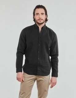 Esprit Gmt Dye Lin LS Chemises Couleur Noir