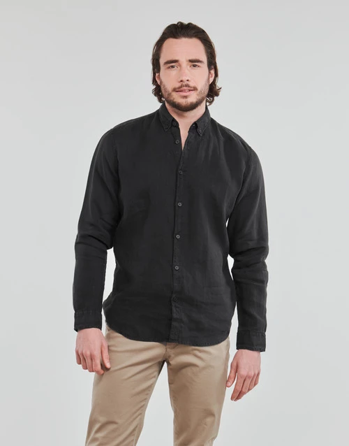 Esprit Gmt Dye Lin LS Chemises Couleur Noir 2 Esprit Gmt Dye Lin LS Chemises Couleur Noir