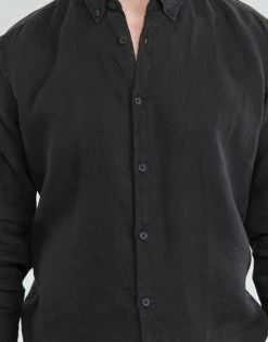 Esprit Gmt Dye Lin LS Chemises Couleur Noir 9 Esprit Gmt Dye Lin LS Chemises Couleur Noir -Esprit Soldes Boutique 21238052 500 E