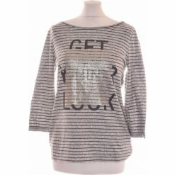 Esprit Top Manches Longues 38 - T2 - M Tops / Blouses Couleur Gris