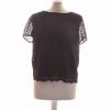 Esprit Top Manches Courtes 40 - T3 - L Tops / Blouses Couleur Noir