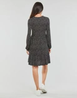 Esprit CVE AOP CREPE D Robes Couleur BLACK -Esprit Soldes Boutique 23153586 500 D