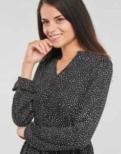 Esprit CVE AOP CREPE D Robes Couleur BLACK -Esprit Soldes Boutique 23153586 500 E