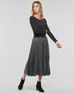 Esprit RCS SKIRT PLEAT Jupes Couleur GUNMETAL -Esprit Soldes Boutique 23153590 500 C