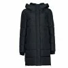 Esprit RCS LL RIB COAT Manteaux Couleur BLACK -Esprit Soldes Boutique 23153607 500 A