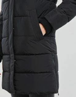 Esprit RCS LL RIB COAT Manteaux Couleur BLACK -Esprit Soldes Boutique 23153607 500 E