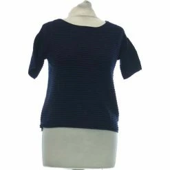 Esprit Top Manches Courtes 34 - T0 - Xs Tops / Blouses Couleur Bleu