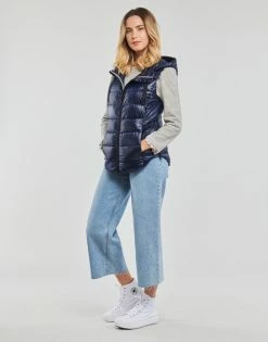 Esprit RCS TAPE VEST Manteaux Couleur NAVY -Esprit Soldes Boutique 23318350 500 C