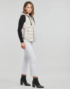 Esprit RCS TAPE VEST Manteaux Couleur CREAM BEIGE -Esprit Soldes Boutique 23318352 500 C