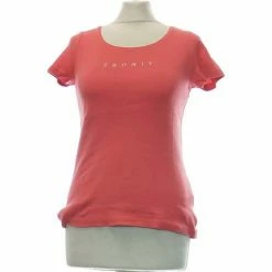 Esprit Top Manches Courtes 36 - T1 - S Tops / Blouses Couleur Rose