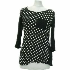 Esprit Top Manches Courtes 34 - T0 - Xs Tops / Blouses Couleur Noir