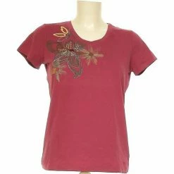 Esprit Top Manches Courtes 40 - T3 - L Tops / Blouses Couleur Rose