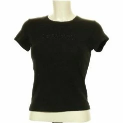 Esprit Top Manches Courtes 38 - T2 - M Tops / Blouses Couleur Noir