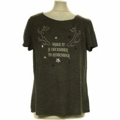 Esprit Top Manches Courtes 36 - T1 - S Tops / Blouses Couleur Gris