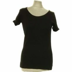 Esprit Top Manches Courtes 38 - T2 - M Tops / Blouses Couleur Noir
