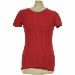Esprit Top Manches Courtes 36 - T1 - S Tops / Blouses Couleur Rouge