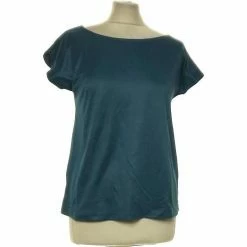Esprit Top Manches Courtes 36 - T1 - S Tops / Blouses Couleur Bleu